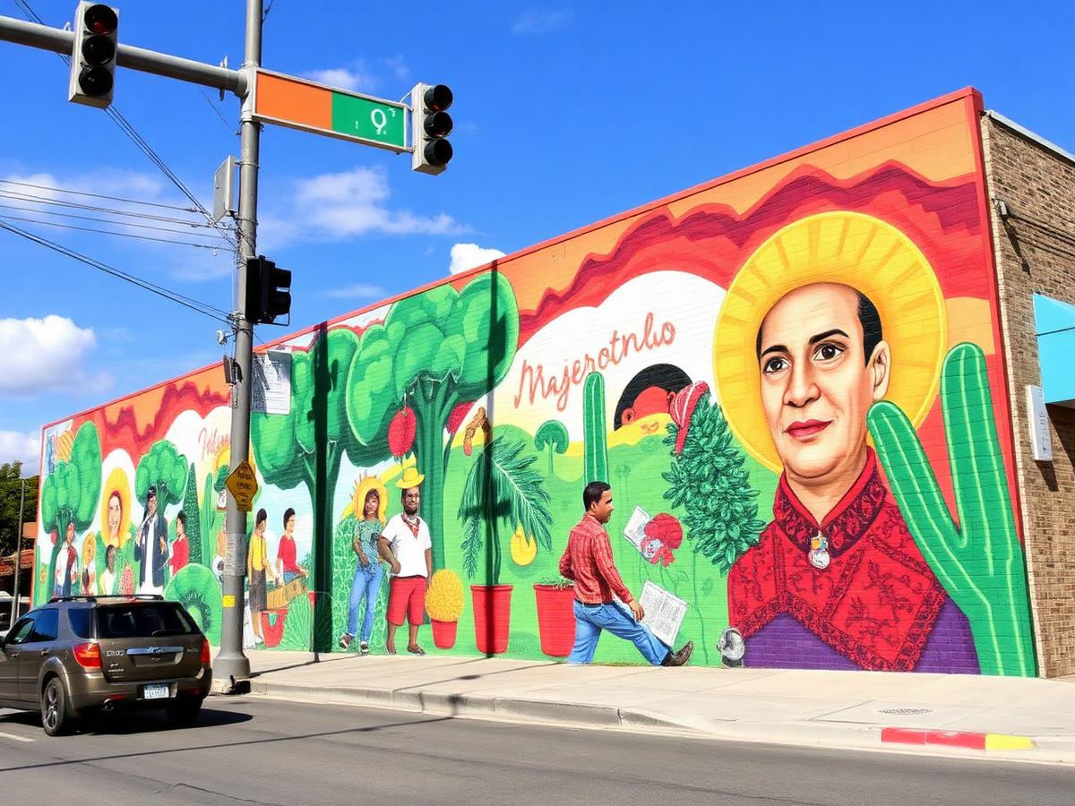 Colorful Nolensville Pike mural