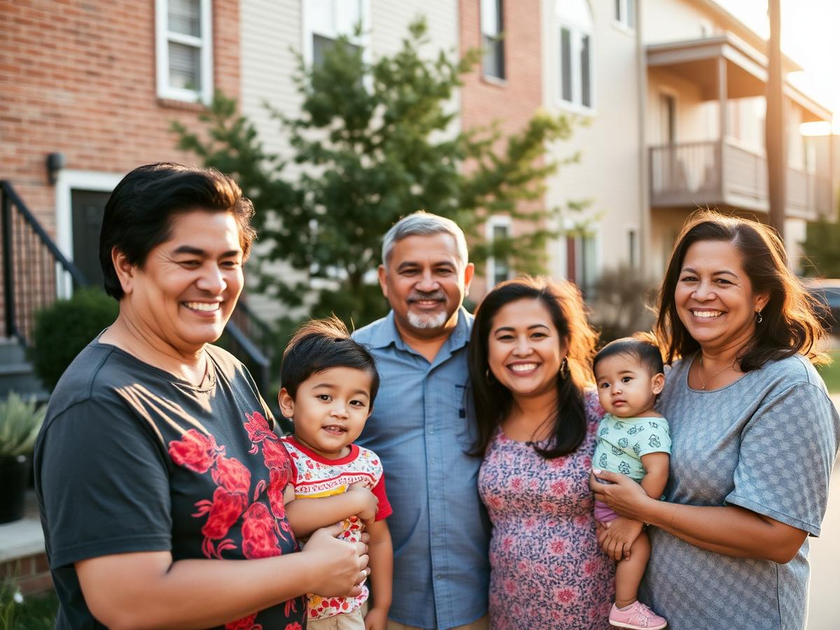Neighborhood family gathering